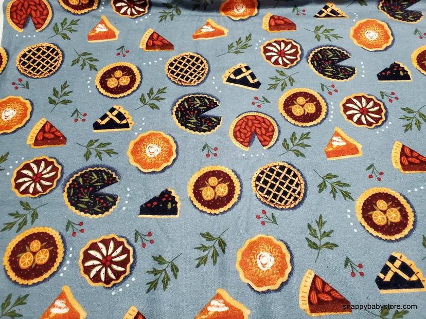 Pumpkin Pie Flannel Fabric Remnant - 100% Cotton - Choose Size - Soft Craft & Quilting Fabric