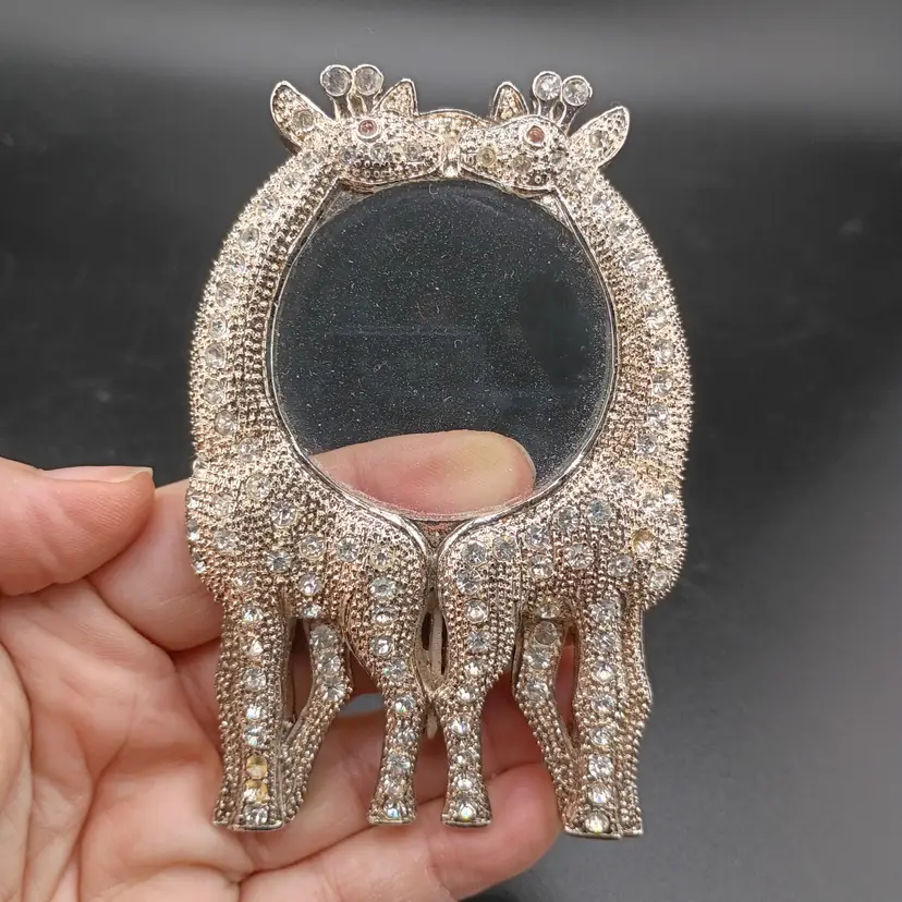 Rhinestone decorated giraffe magnifying glass and paperweight