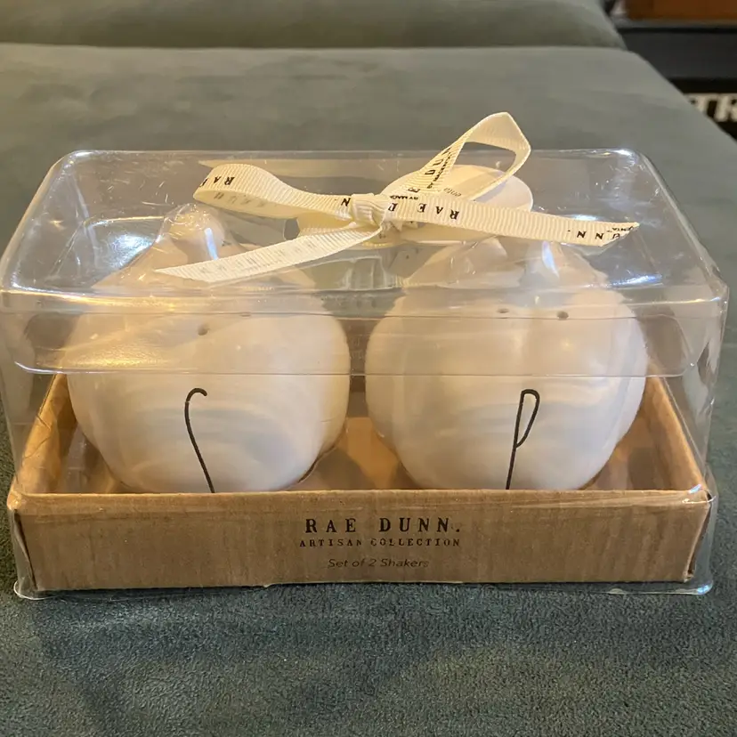 Rae Dunn White Pumpkin Salt and Pepper Shaker Set