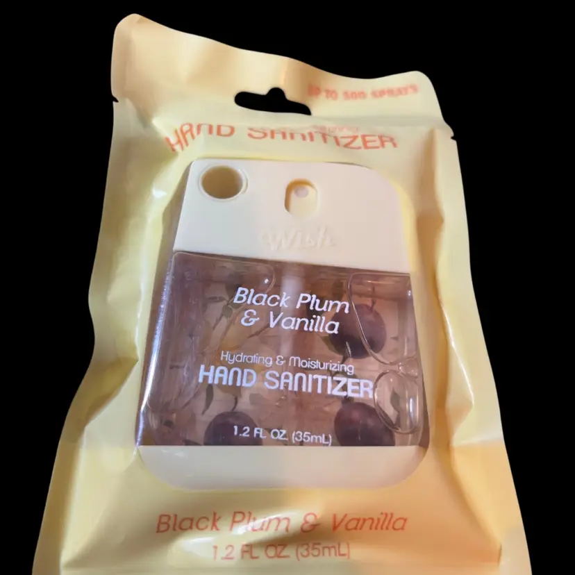 Wish Hand Sanitizer Black, Plum, And Vanilla Up To 500 Sprays