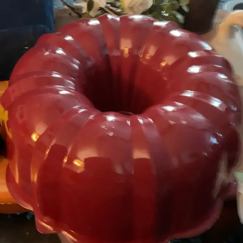 Red Metal Bundt Pan