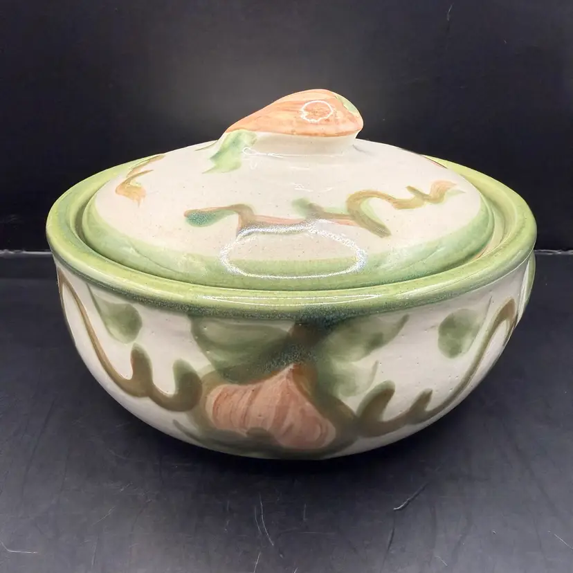 Louisville Stoneware Harvest Pear Covered Dish 6.5x4”