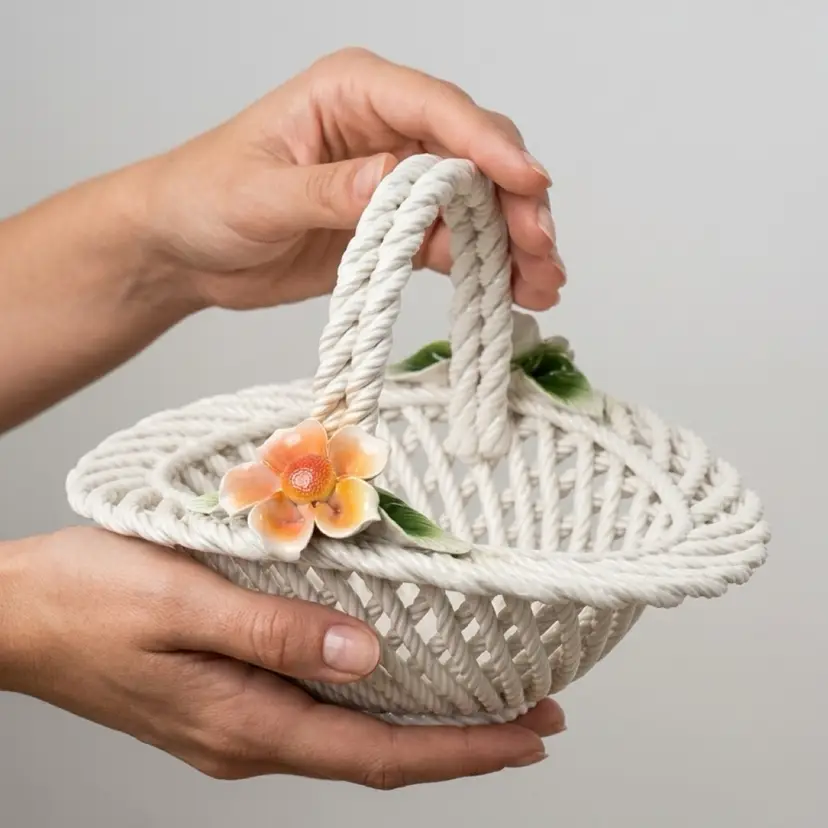 Porcelain Flower Basket
