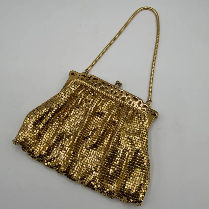 Made In USA Whiting & Davis Vintage Purse Gold Mesh