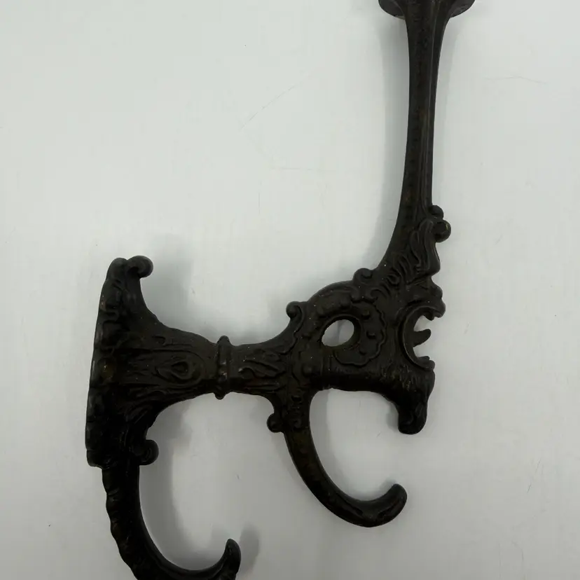 Vintage Cast Iron Coat/ Hat Hook W Gargoyle Face 7.5”