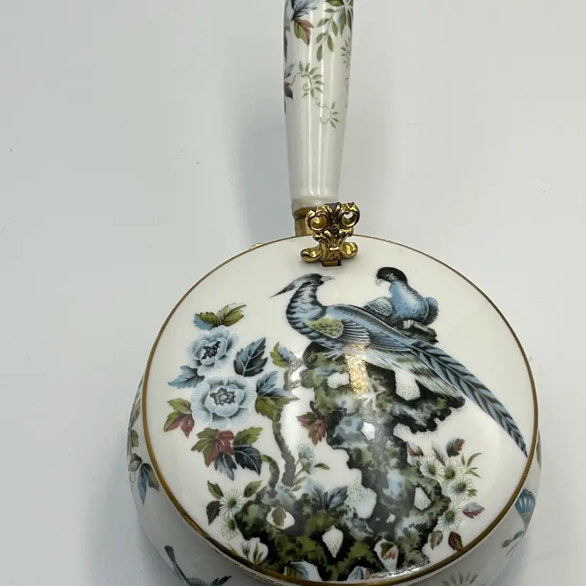 Hand Painted Porcelain Silent Butler/ Crumb Catcher