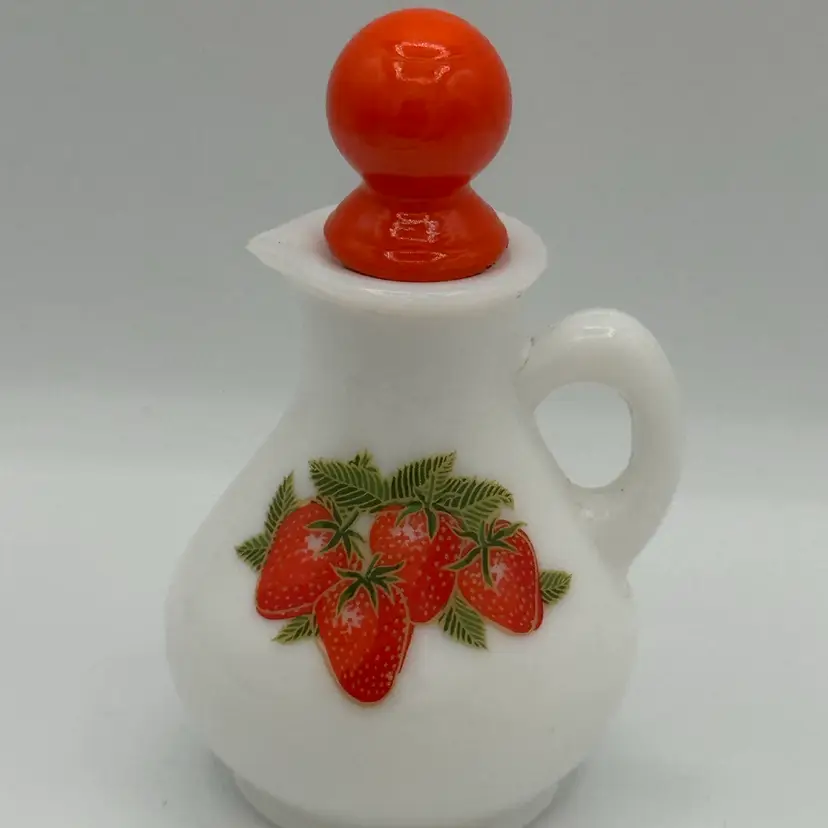 Vintage 1970’s Avon Decanter W/ Strawberry Motifs