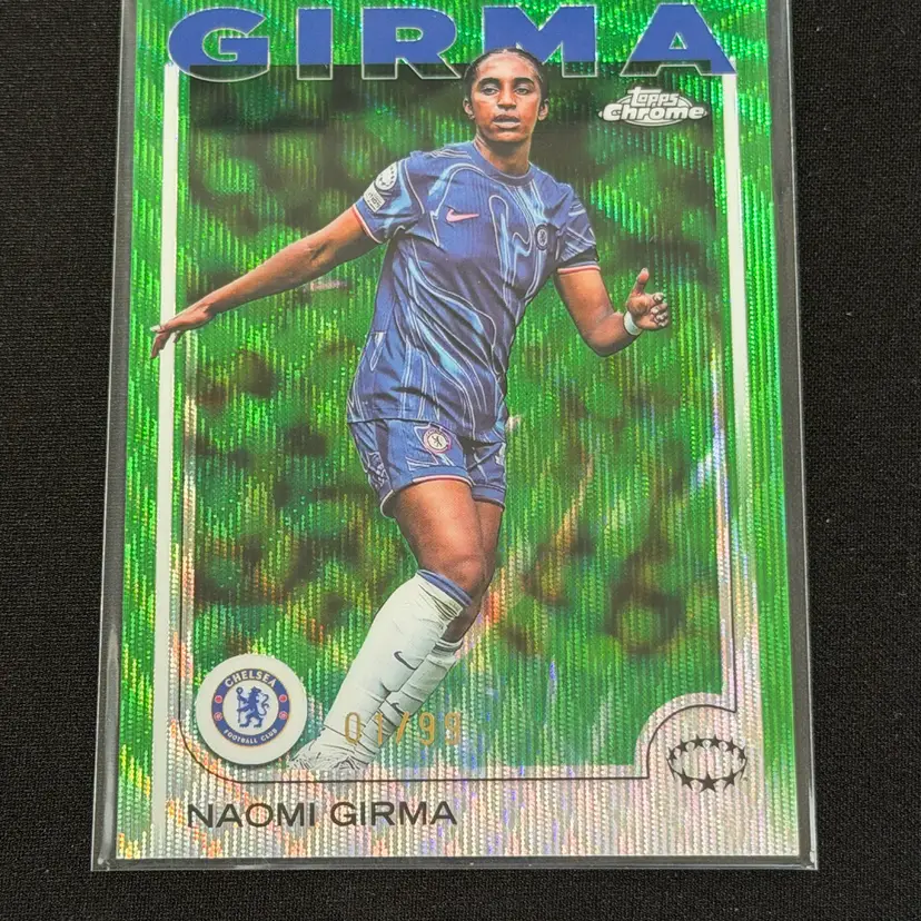 Naomi Girma Green Wave /99 | 2024-25 Topps Chrome UEFA Women’s Champions League