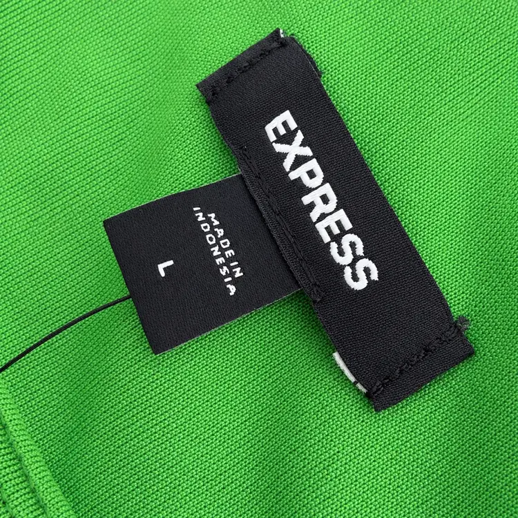 Express Women’s Green Ruched Drawstring Side Sleeveless Midi Dress Size Large