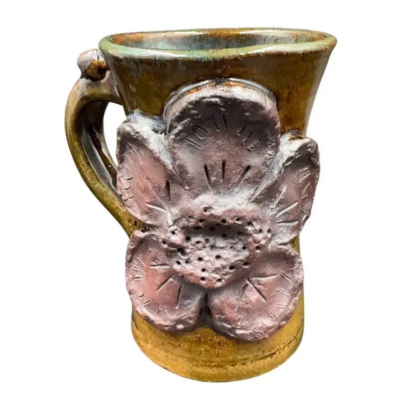 Art Studio Pottery, Coffee Cup Handmade By Traci Vintage Angel
