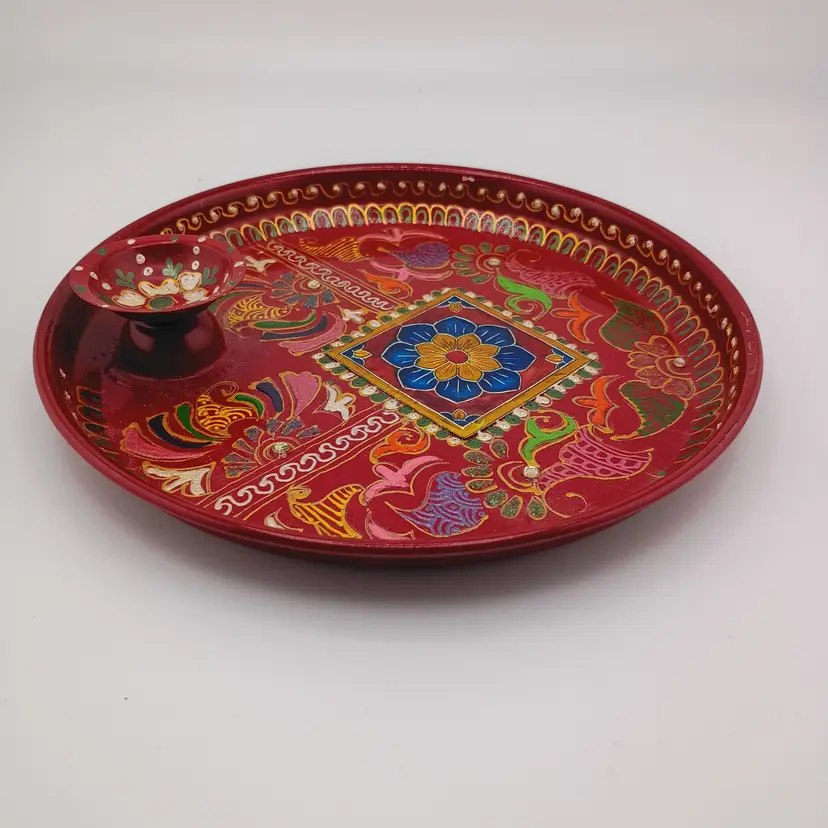 Handpainted Pooja Thali (metal tray)