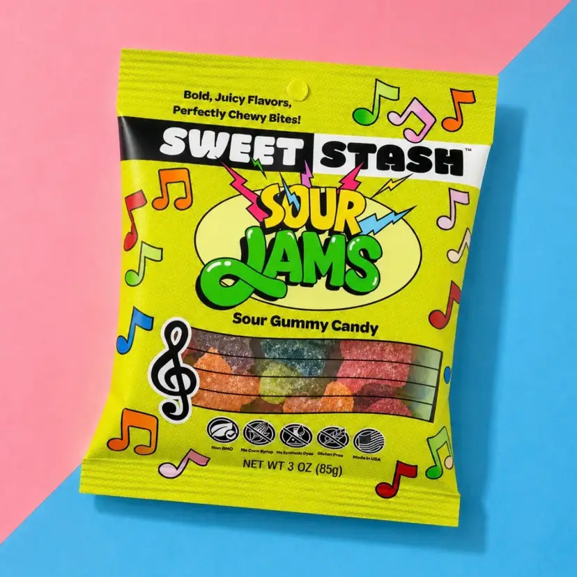 Sweet Stash SOUR Rock Jams Gummies