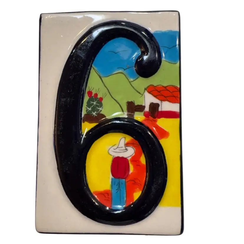 Mexican Tile #4 5.5” X 3.5”