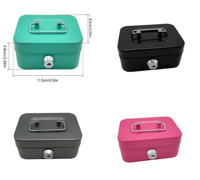 GAMBLING METAL LOCK BOX WITH 2 KEYS NEW IN PACKAGE