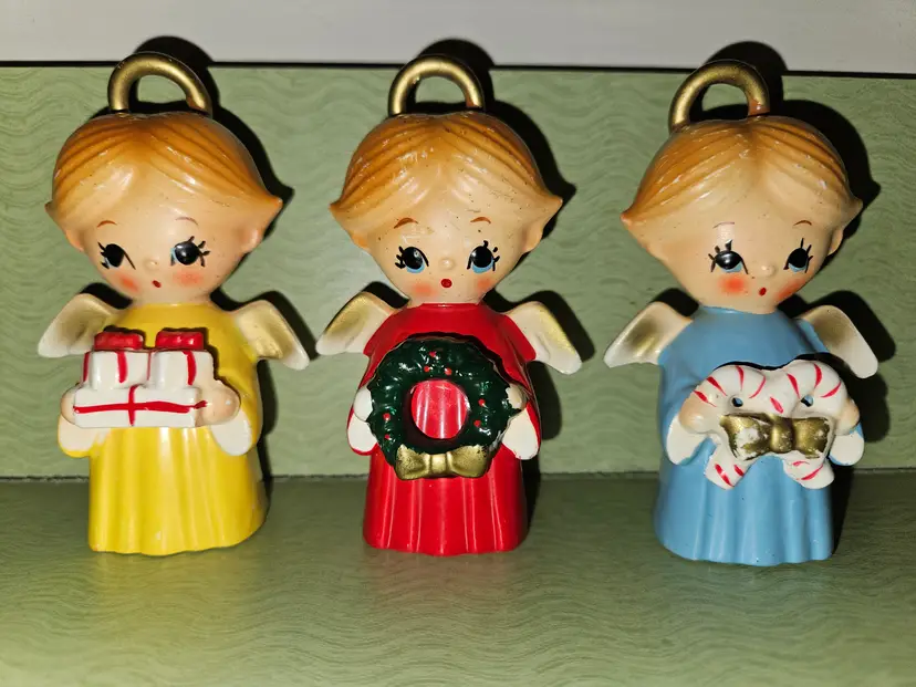 Vintage Angels-Capri Creations-Set of 3, Christmas Figurines/Ornaments