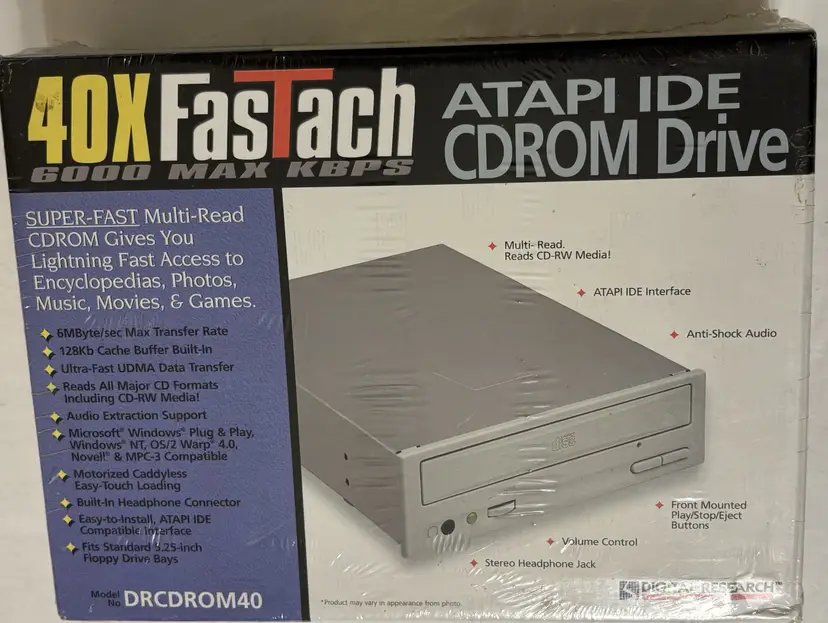 FastTach 40X ATAPI IDE CDROM Drive New