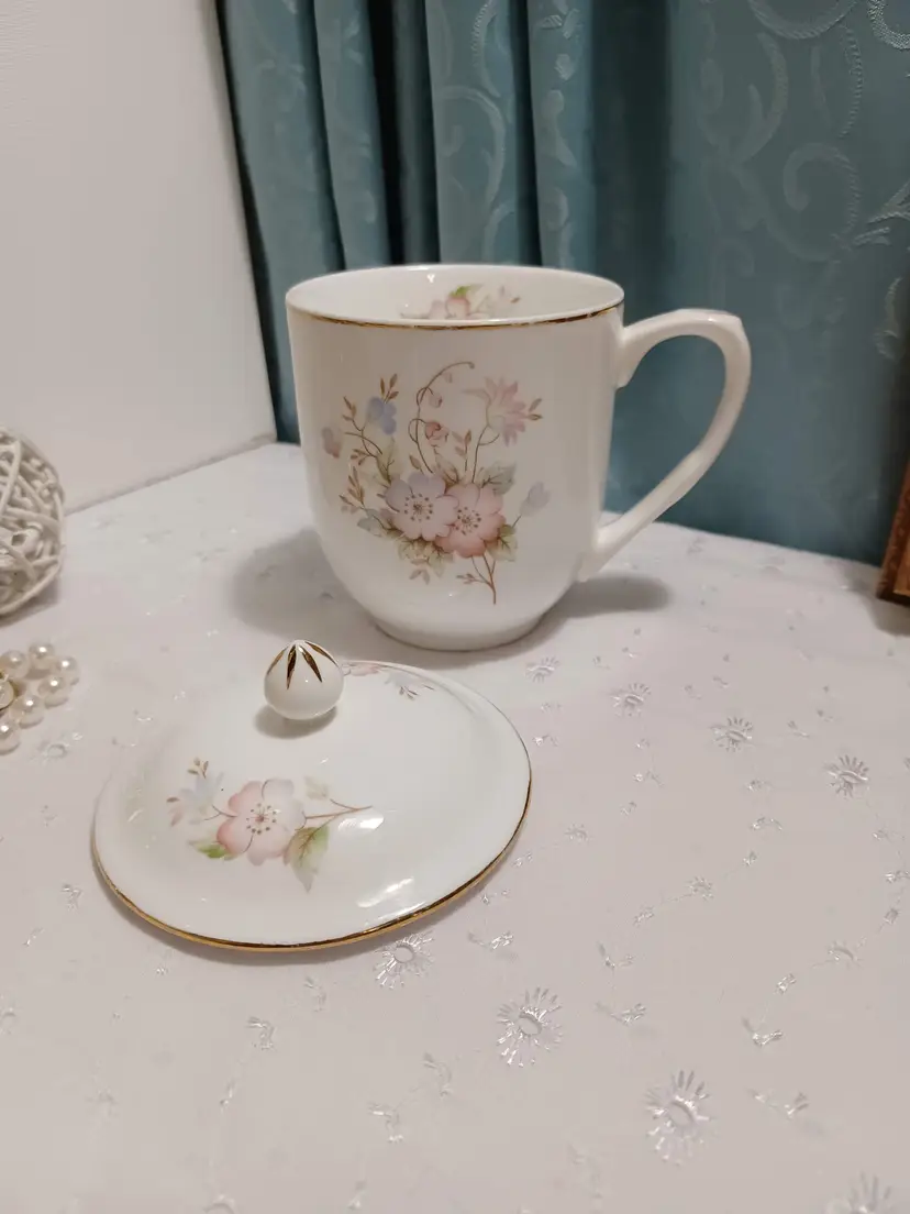 Vintage Salem china English Collection tea cup and lid