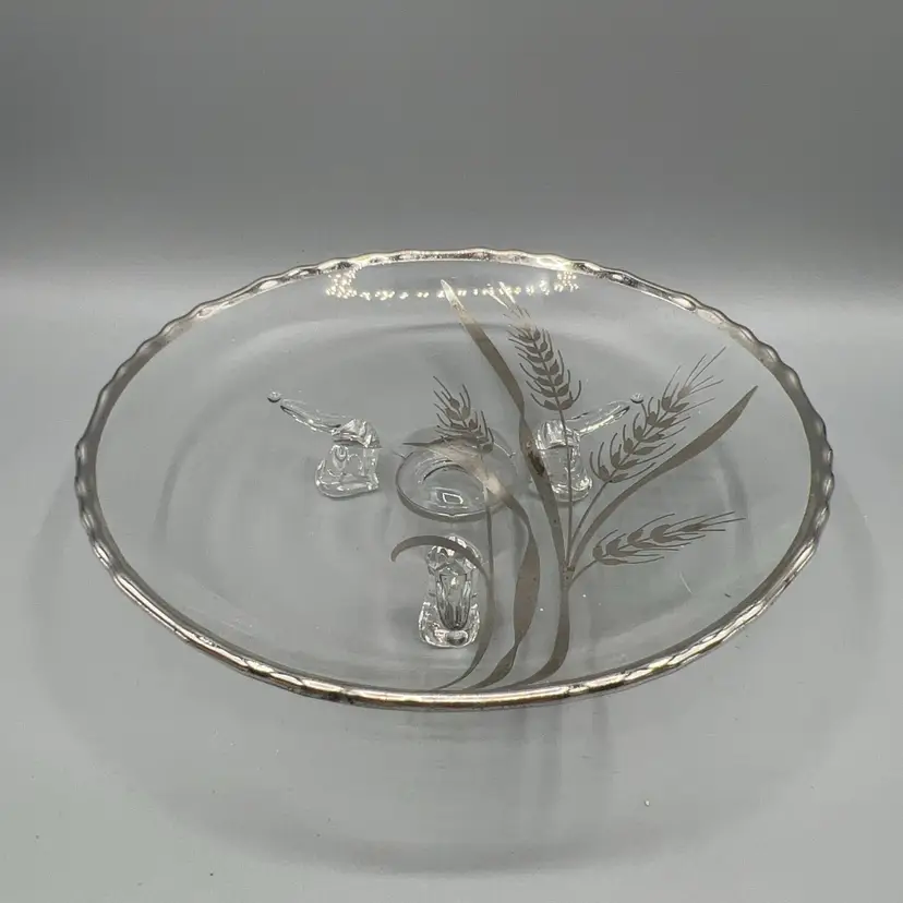 Silver Overlay Candy Dish