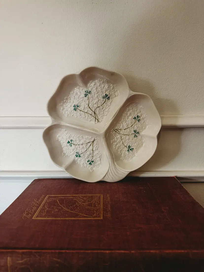 Ireland Belleek Fortunes Party Dish, 1st Edition