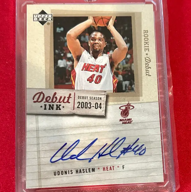 2005-06 Upper Deck Rookie Debut - Debut Ink Udonis Haslem #DI-UH (AU)