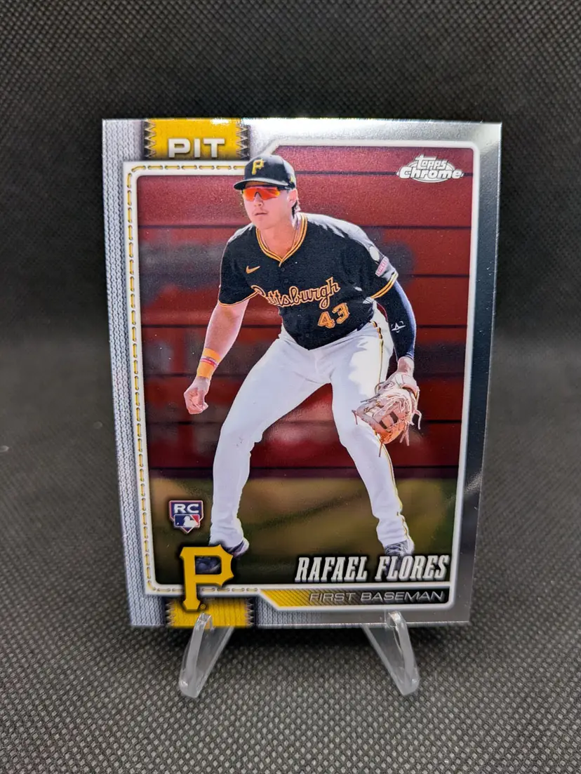 Rafael Flores 2026 Topps Chrome Rookie Card (RC) #185 - Pittsburgh Pirates