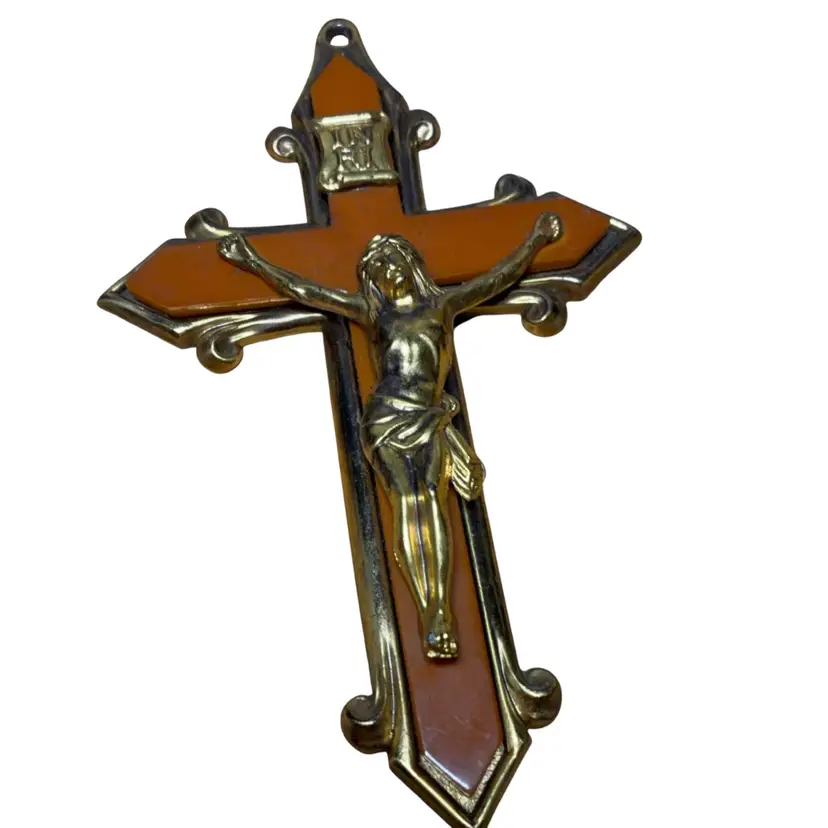 Vintage Bakelite Crucifix Cross