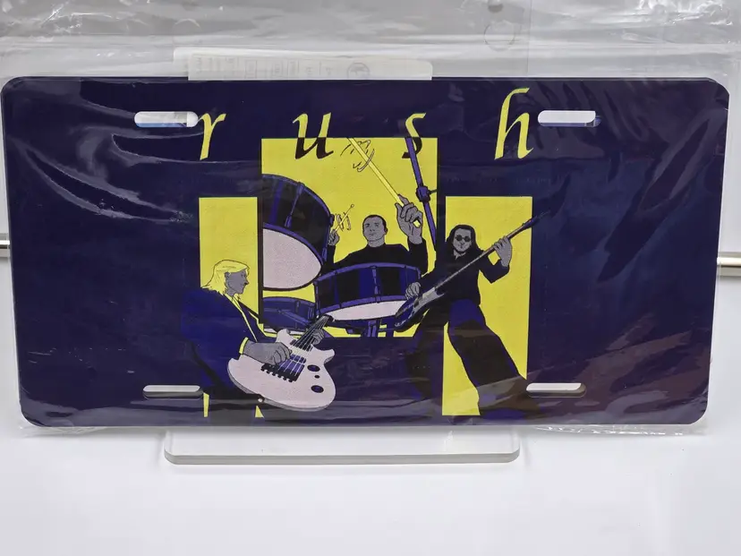 Rush 1994 Counterparts Cartoon Lee Neil Peart Lifeson Car Vanity Tag License Plate