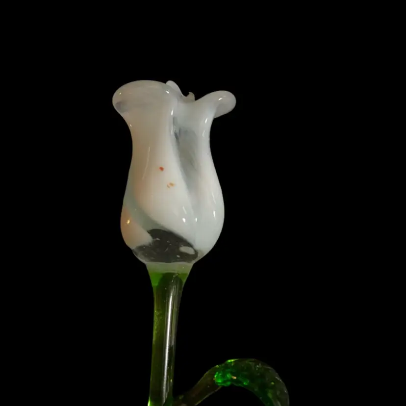 #67- Just In From Ukraine 9 Inch Hand Blown Glass Flowers As Pictured