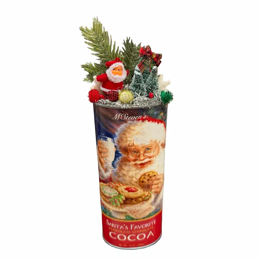 25 Vintage Upcycled By Me Santa Christmas Assemblage Approximately 10 Inches Tall