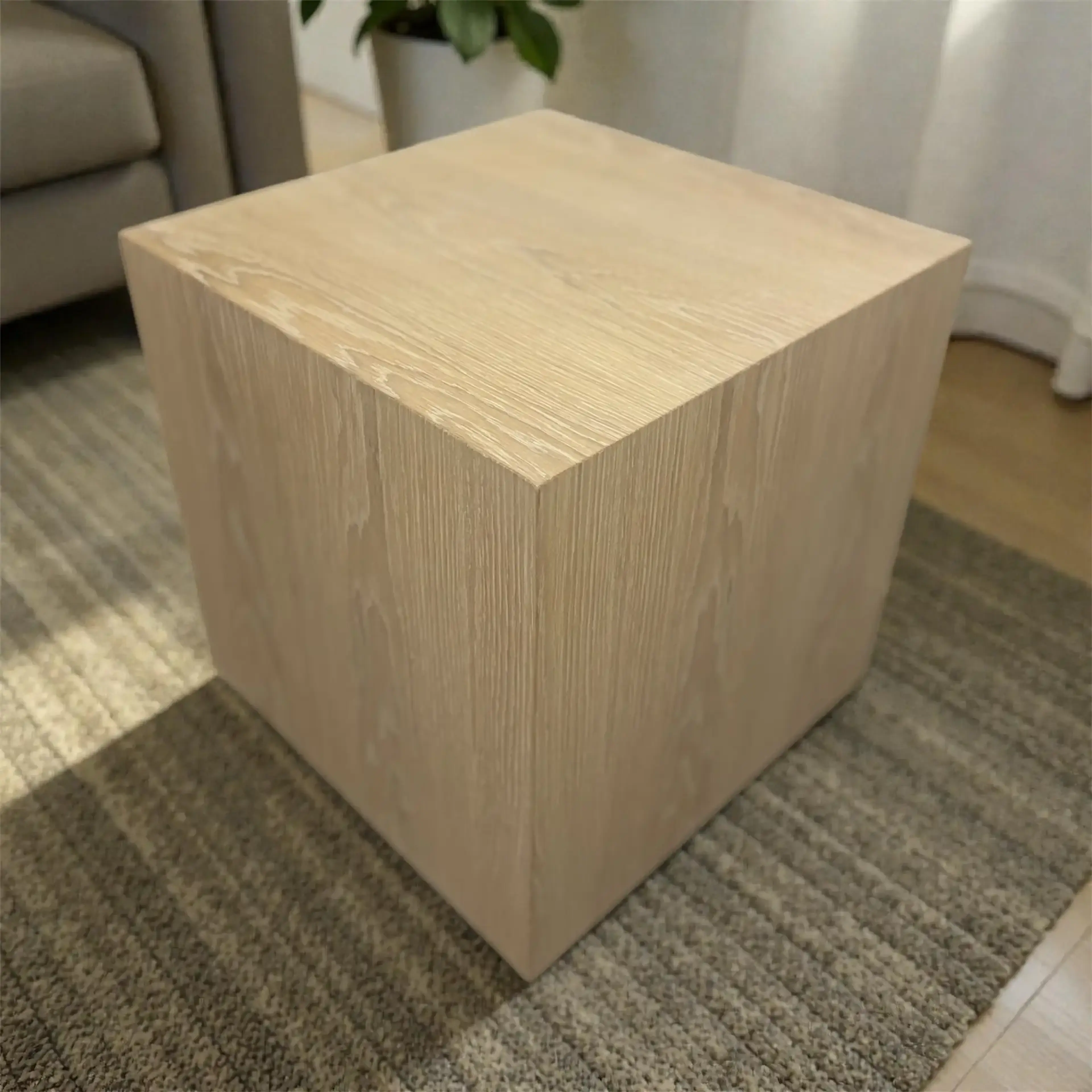 Minimalist White Oak Side Table