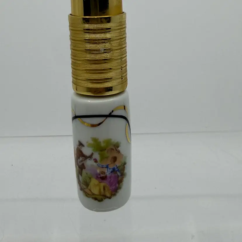 Vintage Paris France Limoges Step porcelain Perfume Atomizer Courting Couple