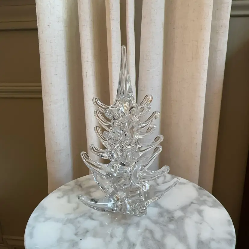 🔔 FM Tonnent Sweden Signed Evergreen Crystal Tree 9”