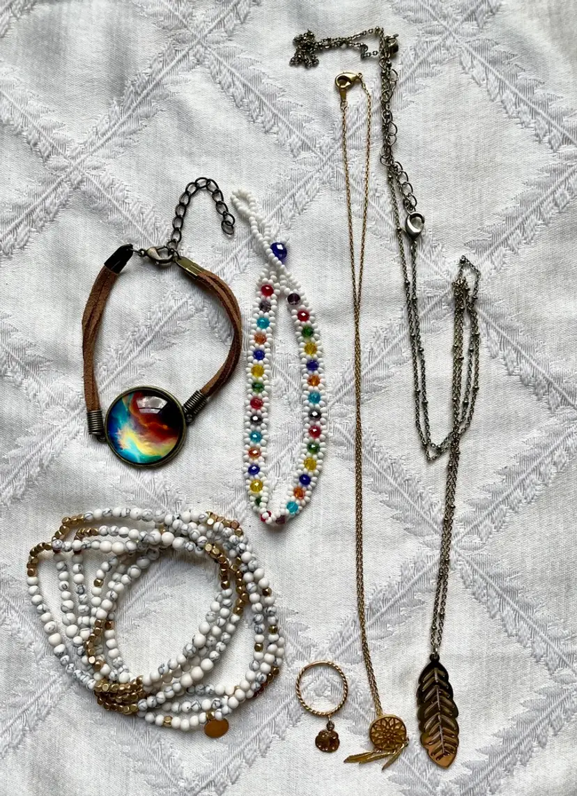 BOHO Hippie Costume Jewelry Necklaces Bracelots Charm Lot