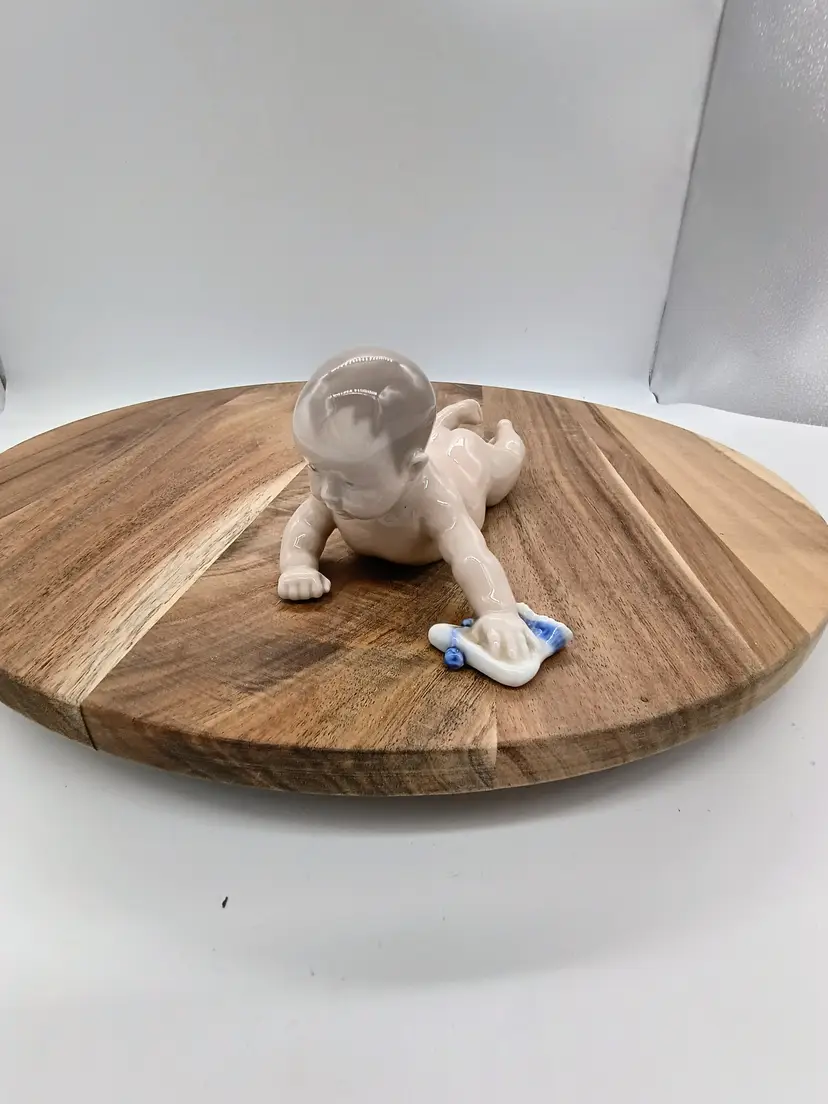 Royal Copenhagen Porcelain Figurine #1739 Crawling Child Baby Ada Bonfils.Circa 1925-1949
