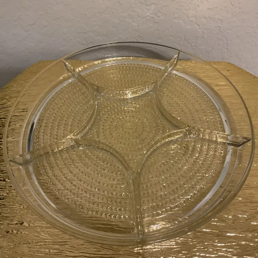 🍁Duncan & Miller Glass Divided Relish Tray