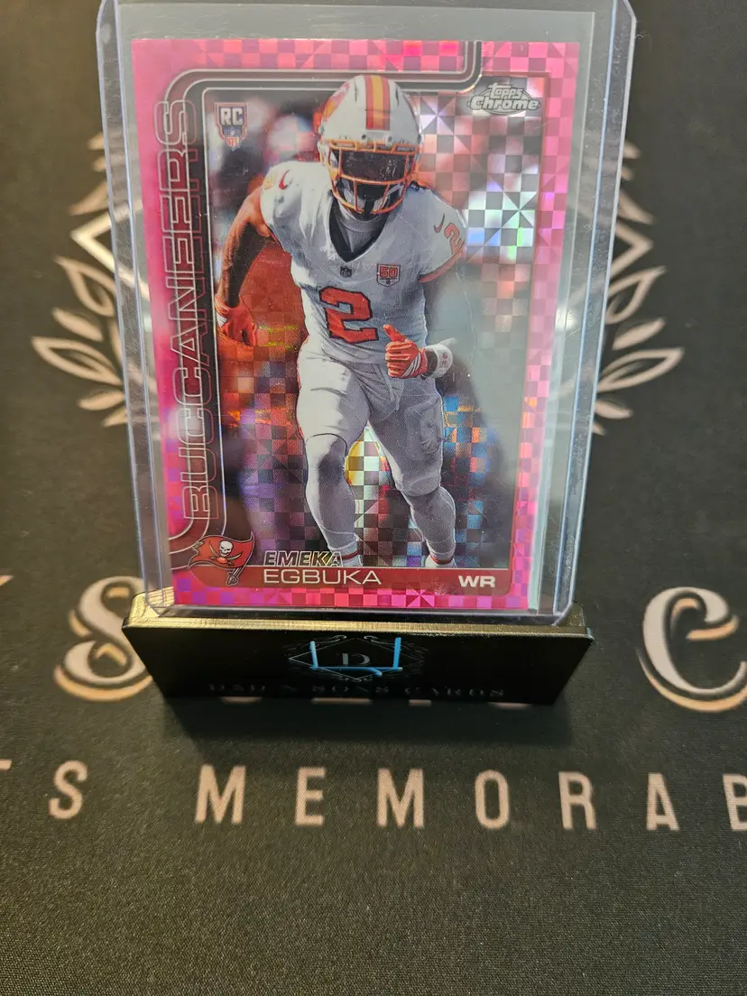 2025 Topps Chrome - Rookies Emeka Egbuka #312 Hot Pink X-Fractor (RC)