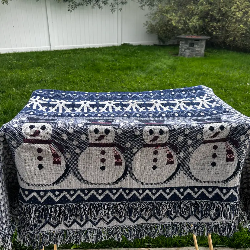 Snowman Tapestry Blanket