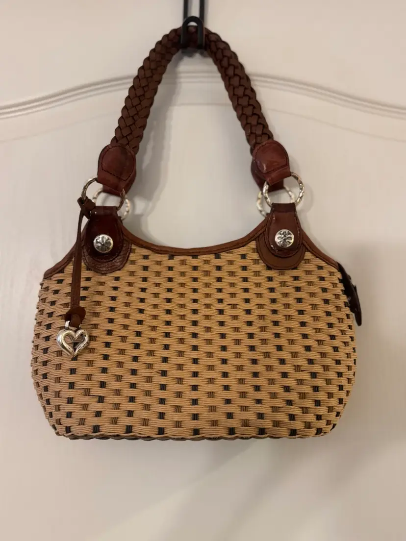 Brighton Straw And Leather Handbag