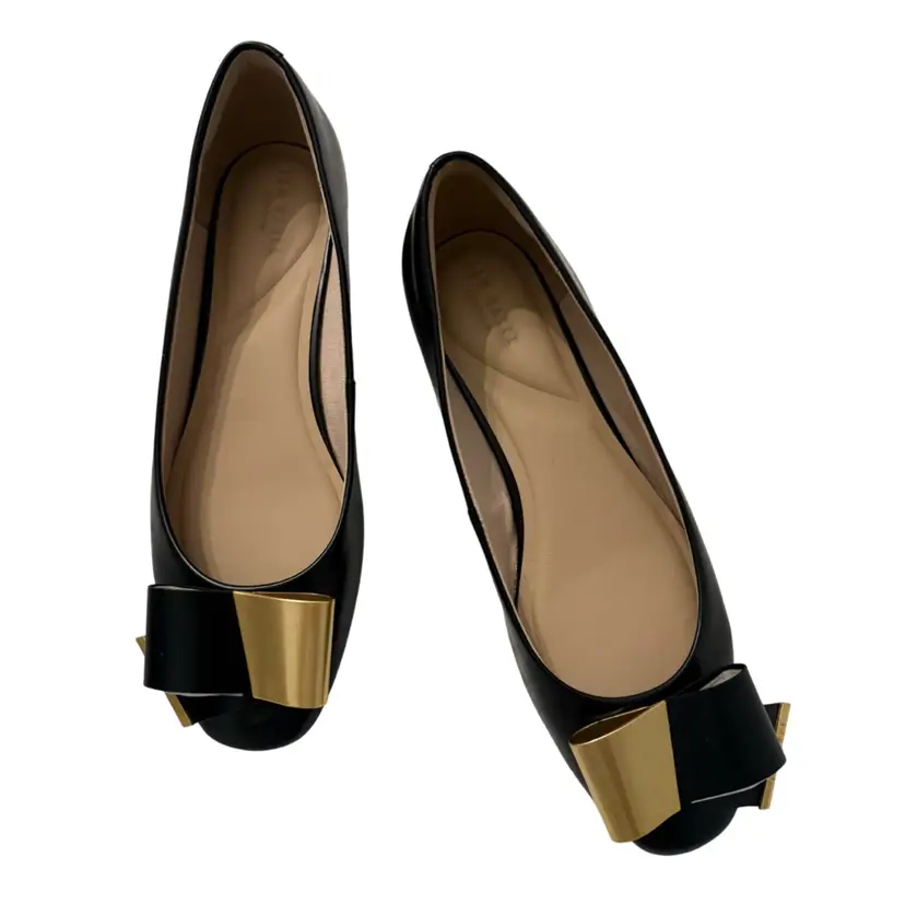 Ted Baker Black Daria Bow Ballerine Flats size 8