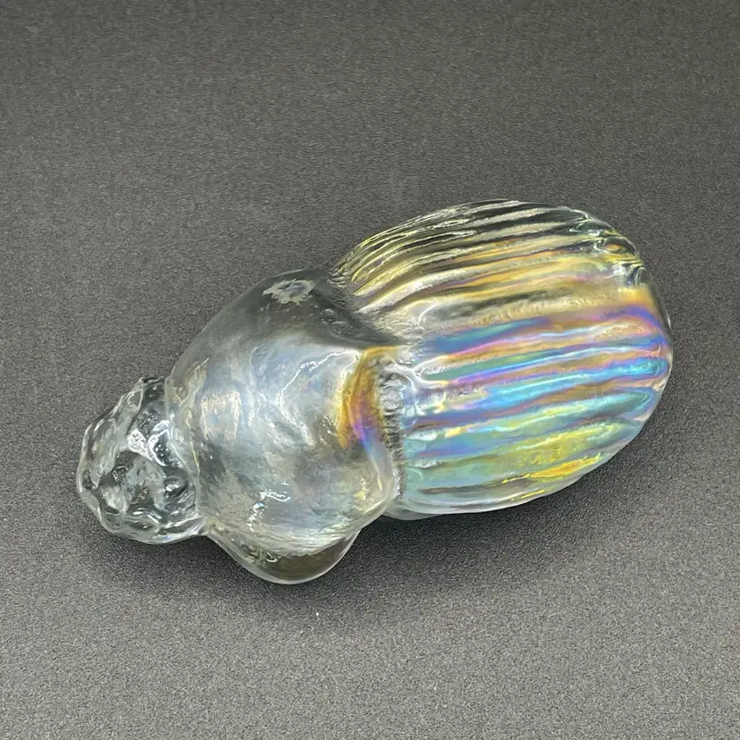 Vintage, Signed Robert Eickholt Iridescent Scarab Paperweight
