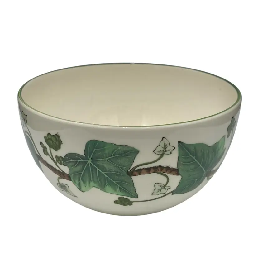 Vintage Hard to Find Wedgwood (England) Napoleon Ivy Green Cranberry Bowl, 4.7"