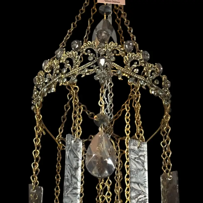Stunning Smoky Gray Crown/Tiara, Custom Art Chime Created By Me - CllearlyUnique