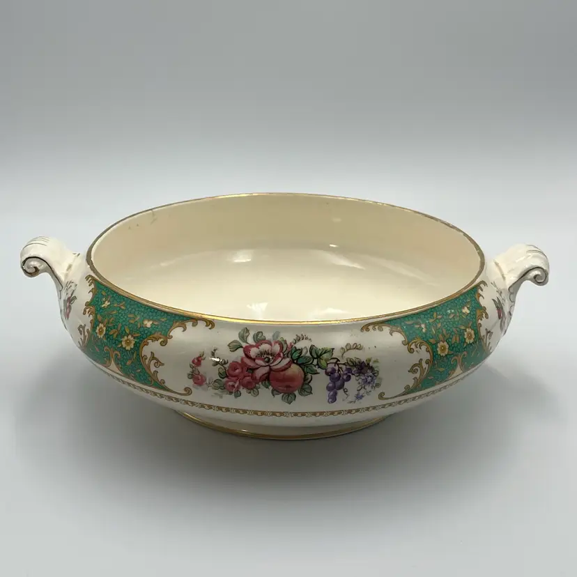 Bridgwood Porcelain Bowl With Handles- Age Wear