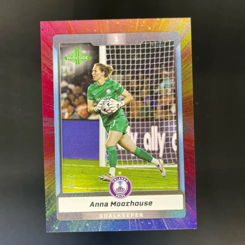 Anna Moorhouse 2025 Parkside Rainbow Shimmer /10 Orlando Pride Soccer Card
