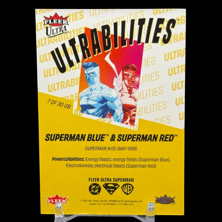 SUPERMAN BLUE SUPERMAN RED 7 UB  2026 Fleer Ultra DC Superman ULTRABILITIES