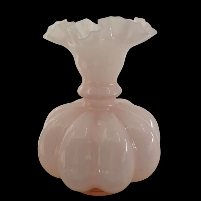 Vintage Fenton Rose Pastel Opalescent #192 Melon Vase 1951 - AS IS
7-3/4” T x 5” W