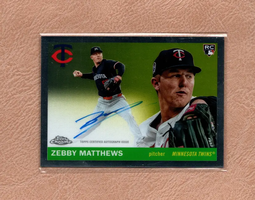 Zebby Matthews 2023 Topps Chrome Auto RC Minnesota Twins