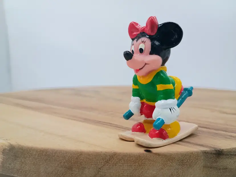 Applause Disney Minnie Mouse Winter Wonderland Skiing Mini PVC Figure Toy