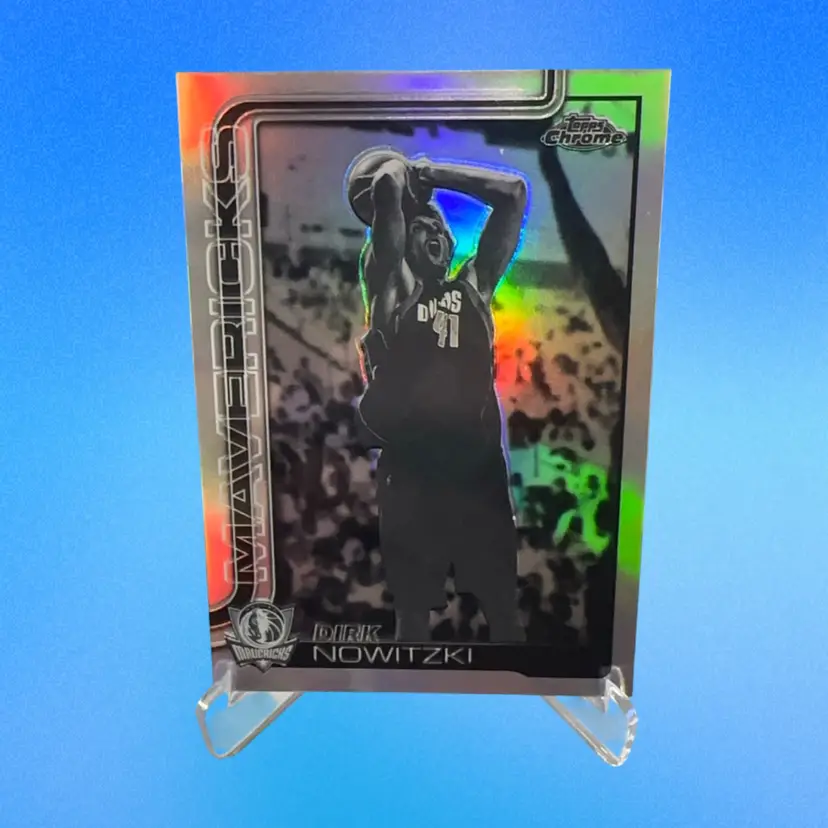 Dirk Nowitzki Chrome Update Negative Refractor Dallas Mavericks