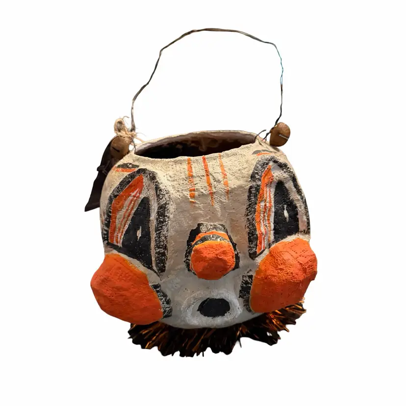 000 Upcycled Retro Made By me Halloween Ghost Pail Lantern Bucket Decor